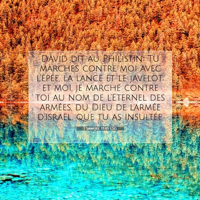 1 Samuel 17:45 Verset biblique expliqué