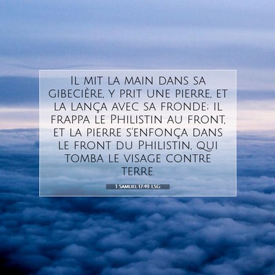 1 Samuel 17:49 Verset biblique expliqué