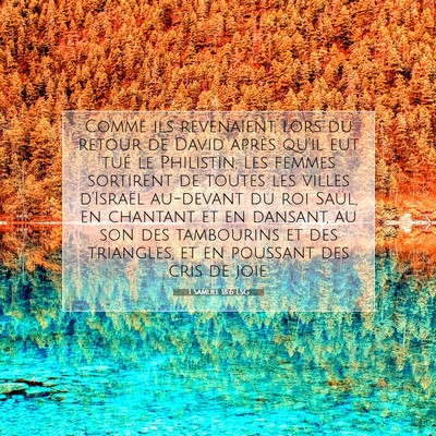 1 Samuel 18:6 LSG Image du verset biblique