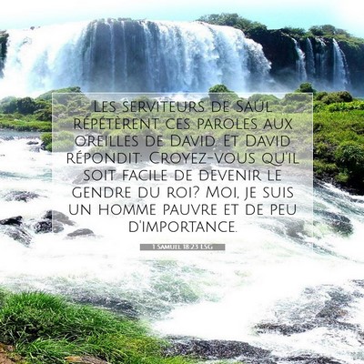 1 Samuel 18:23 Verset biblique expliqué