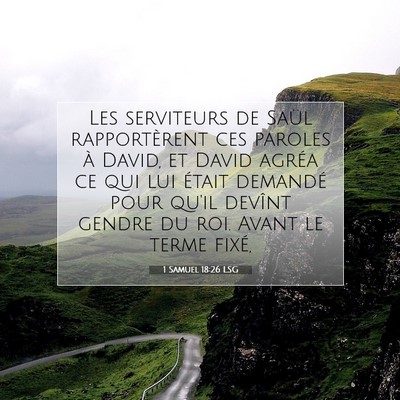 1 Samuel 18:26 LSG Image du verset biblique