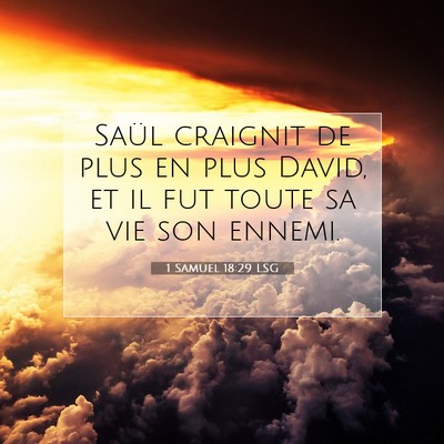 1 Samuel 18:29 Verset biblique expliqué