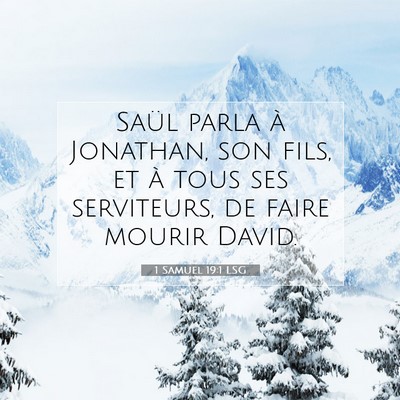 1 Samuel 19:1 LSG Image du verset biblique