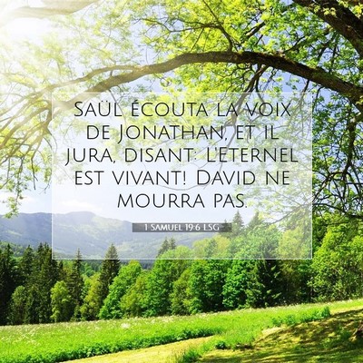 1 Samuel 19:6 LSG Image du verset biblique