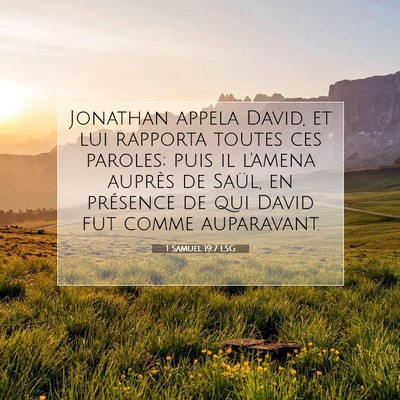 1 Samuel 19:7 LSG Image du verset biblique