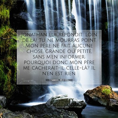 1 Samuel 20:2 LSG Image du verset biblique