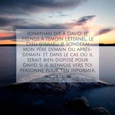 1 Samuel 20:12 LSG Image du verset biblique