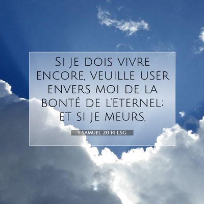 1 Samuel 20:14 LSG Image du verset biblique