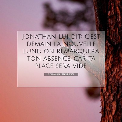 1 Samuel 20:18 LSG Image du verset biblique