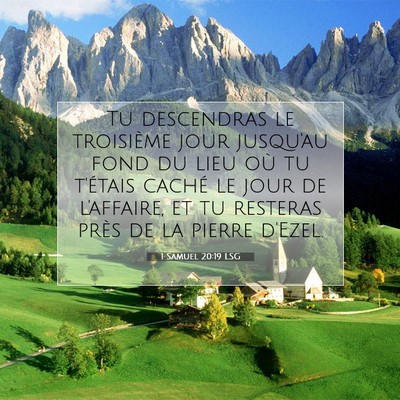 1 Samuel 20:19 LSG Image du verset biblique