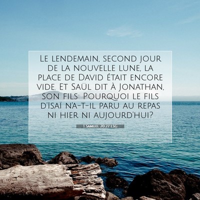 1 Samuel 20:27 LSG Image du verset biblique