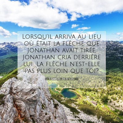 1 Samuel 20:37 Verset biblique expliqué