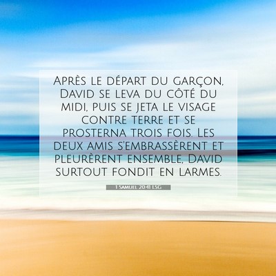 1 Samuel 20:41 Verset biblique expliqué