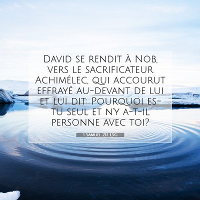 1 Samuel 21:1 LSG Image du verset biblique