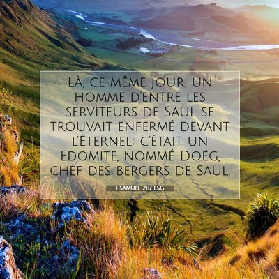 1 Samuel 21:7 LSG Image du verset biblique