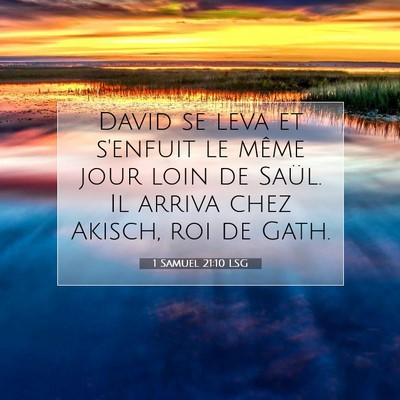 1 Samuel 21:10 LSG Image du verset biblique