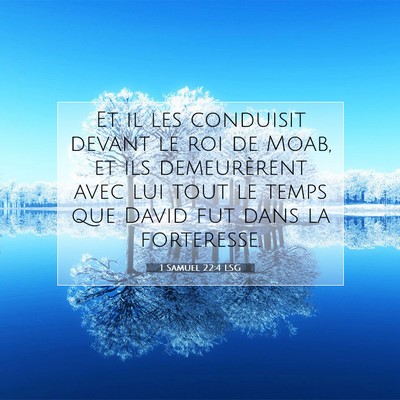 1 Samuel 22:4 LSG Image du verset biblique