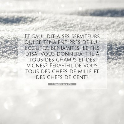 1 Samuel 22:7 LSG Image du verset biblique