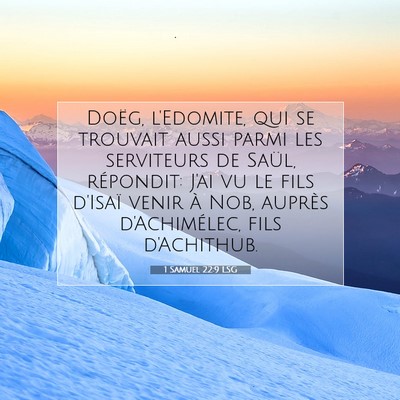 1 Samuel 22:9 LSG Image du verset biblique