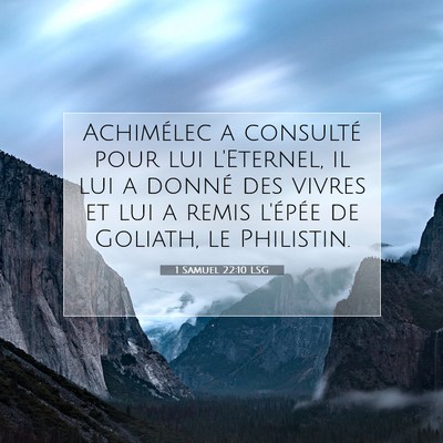 1 Samuel 22:10 Verset biblique expliqué