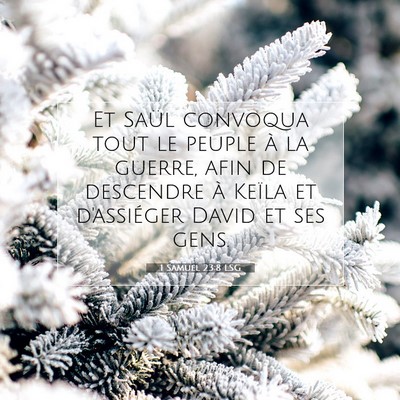 1 Samuel 23:8 LSG Image du verset biblique