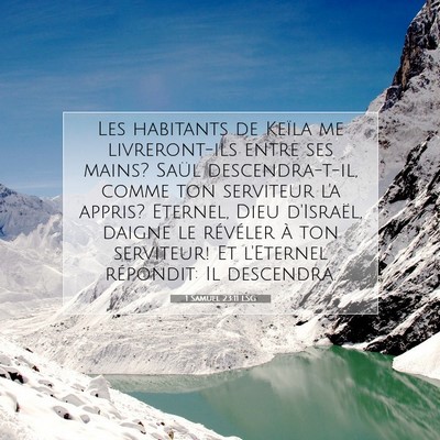 1 Samuel 23:11 LSG Image du verset biblique