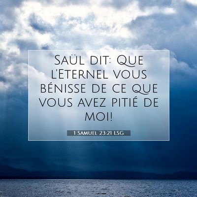 1 Samuel 23:21 LSG Image du verset biblique