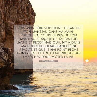 1 Samuel 24:11 LSG Image du verset biblique