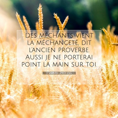 1 Samuel 24:13 Verset biblique expliqué