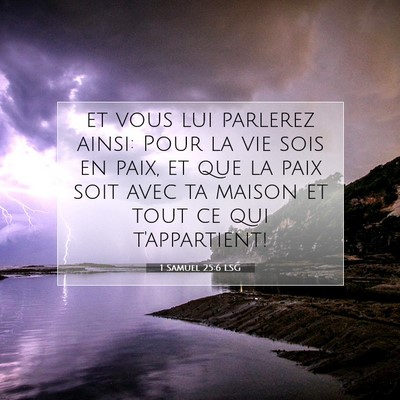 1 Samuel 25:6 LSG Image du verset biblique