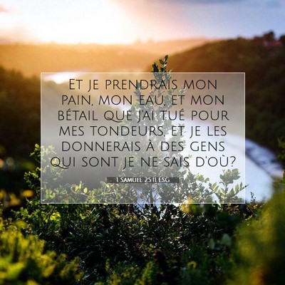 1 Samuel 25:11 Verset biblique expliqué