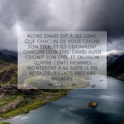 1 Samuel 25:13 Verset biblique expliqué