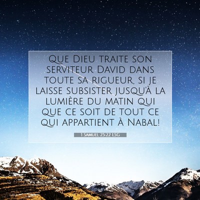 1 Samuel 25:22 Verset biblique expliqué