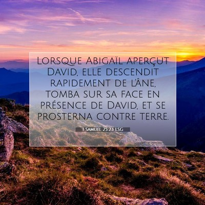 1 Samuel 25:23 Verset biblique expliqué