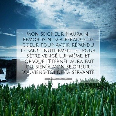 1 Samuel 25:31 Verset biblique expliqué