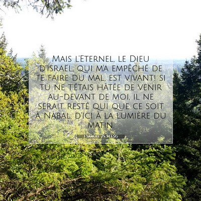 1 Samuel 25:34 Verset biblique expliqué