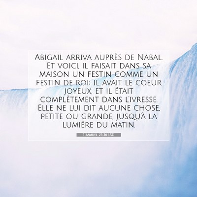 1 Samuel 25:36 Verset biblique expliqué