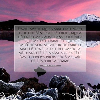 1 Samuel 25:39 LSG Image du verset biblique