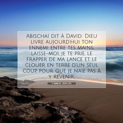 1 Samuel 26:8 LSG Image du verset biblique