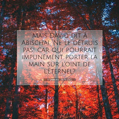 1 Samuel 26:9 LSG Image du verset biblique