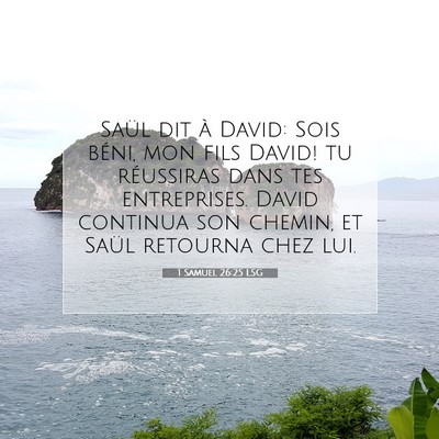 1 Samuel 26:25 LSG Image du verset biblique