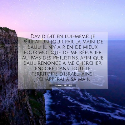 1 Samuel 27:1 LSG Image du verset biblique