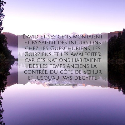 1 Samuel 27:8 LSG Image du verset biblique