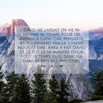 1 Samuel 27:11 LSG Image du verset biblique