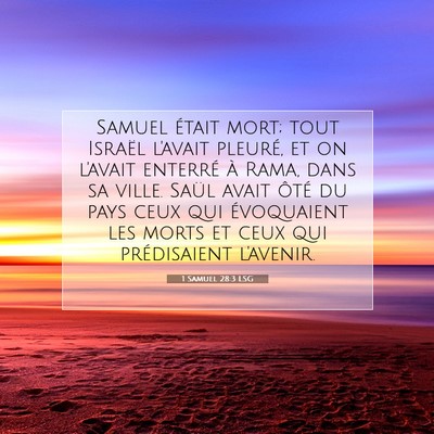 1 Samuel 28:3 Verset biblique expliqué