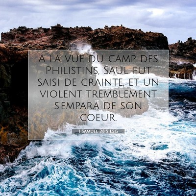 1 Samuel 28:5 LSG Image du verset biblique