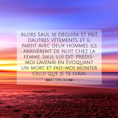 1 Samuel 28:8 LSG Image du verset biblique