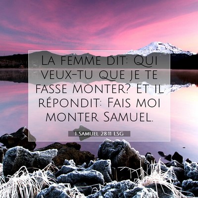 1 Samuel 28:11 LSG Image du verset biblique