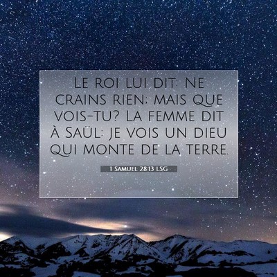 1 Samuel 28:13 LSG Image du verset biblique