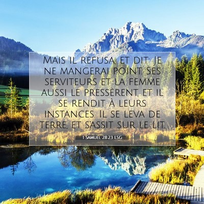 1 Samuel 28:23 Verset biblique expliqué